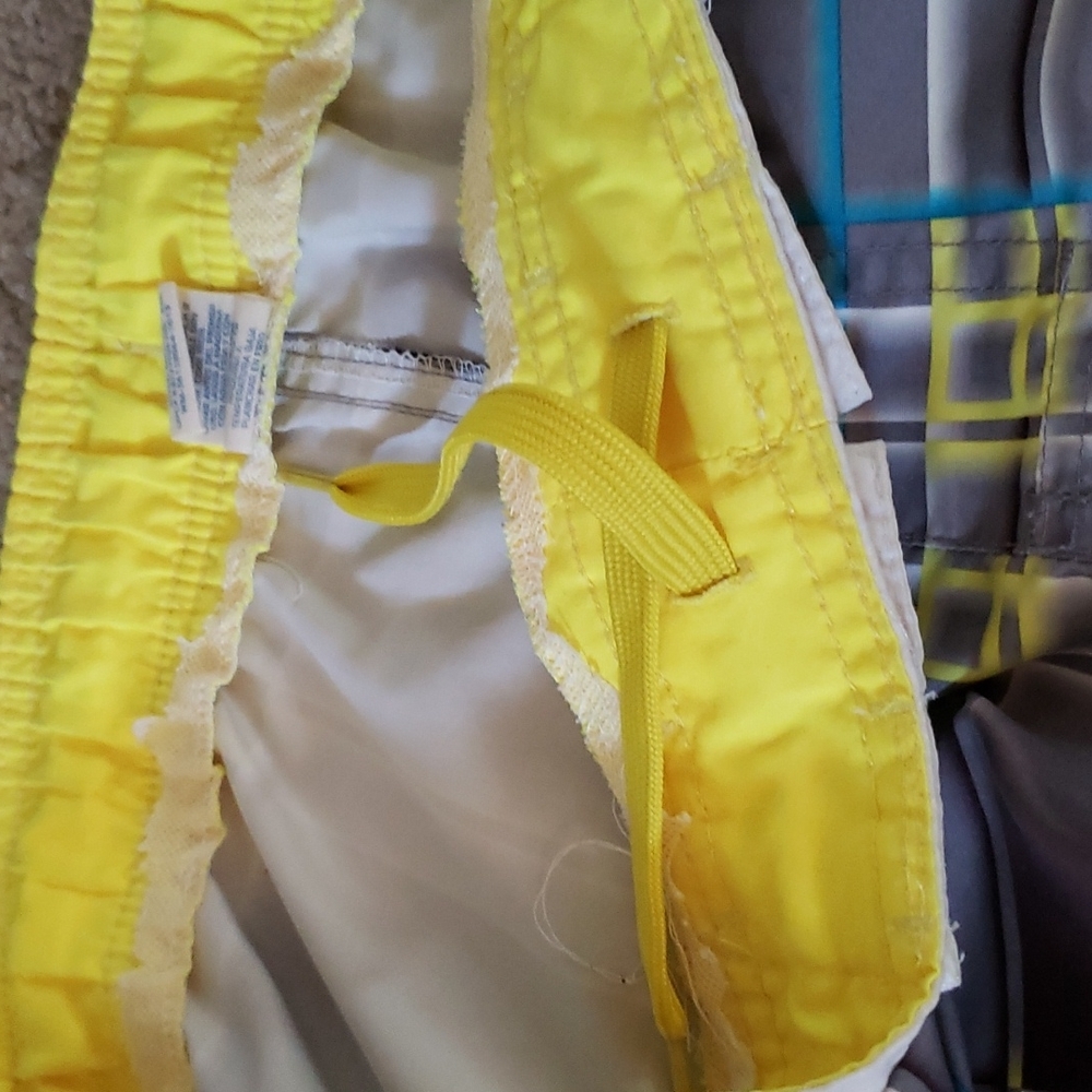 Gray OP Swim Trunks w/pocket - Picture 2 of 4